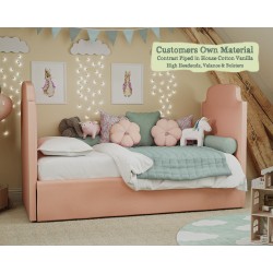 Puffin Flexibed Customers Own Material Contrast Piped House Cotton Vanilla High Ends Drawer Bolsters