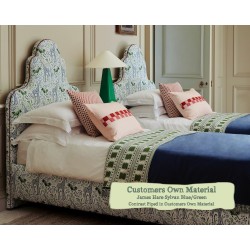 Single Bed Eigg James Hare Sylvan Blue Green Contrast Piped Customers Own Material