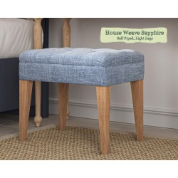 Brading Dressing Table Stool in House Weave Sapphire