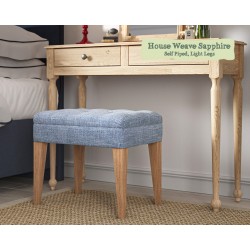 Brading Dressing Table Stool in House Weave Sapphire