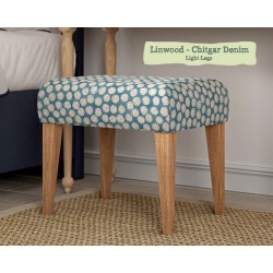 Burton Dressing Table Stool in Linwood Chitgar Denim