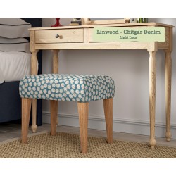 Burton Dressing Table Stool in Linwood Chitgar Denim