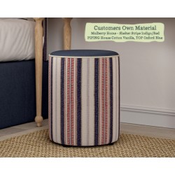 Florence Dressing Table Stool in Mulberry Home Shelter Stripe 1