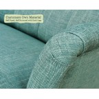 Nairn Chair Customers Own Material Self Piped Self Buttoned Dark Legs
