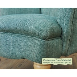 Nairn Chair Customers Own Material Self Piped Self Buttoned Light Legs