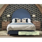 Kingsize Headboard Mousa Customers Own Material Blue Back Tacked Edge