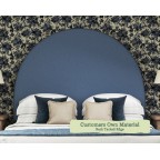 Kingsize Headboard Mousa Customers Own Material Blue Back Tacked Edge