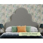 Double Headboard Eigg Customers Own Material Contrast Piped House Cotton Vanilla