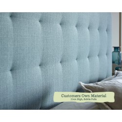 Double Headboard Islay Customers Own Material 77cm High