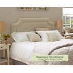 Double Headboard Annet Customers Own Material Contrast Piped House Cotton Pearl