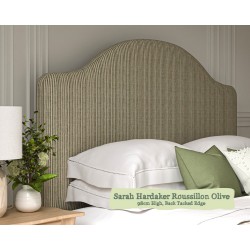 Emperor Headboard Barra Sarah Hardaker Roussillon Olive 99cm Height Back Tacked Edge