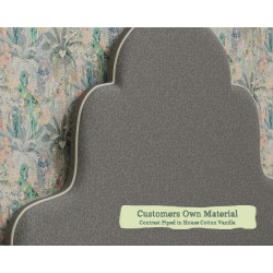 Small Double Bed Eigg Customers Own Material Contrast Piped House Cotton Vanilla