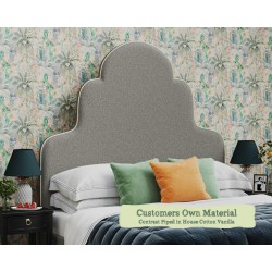 Super King Bed Eigg Customers Own Material Contrast Piped House Cotton Vanilla