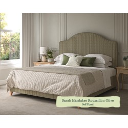 Small Double Bed Barra Sarah Hardaker Roussillon Olive Self Piped