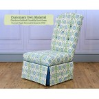 Lossie Chair Charlotte Gaisford Piccadilly Dark Green Contrast Piped Buttoned and Reveals COM