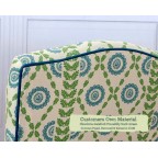 Lossie Chair Charlotte Gaisford Piccadilly Dark Green Contrast Piped Buttoned and Reveals COM