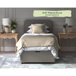 Single Ottoman Alderney Soft Weave Stone