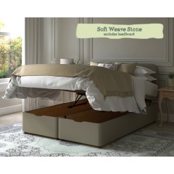 Small Double Ottoman Alderney Soft Weave Stone