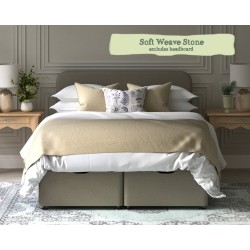 Small Double Ottoman Alderney Soft Weave Stone