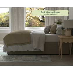 Double Ottoman Alderney Soft Weave Stone