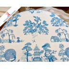 Super King Samson Headboard Charlotte Gaisford Dreaming Garden Blue DD
