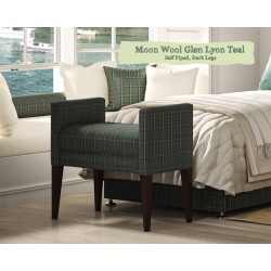 Shown in Moon Wool Glen Lyon Teal, with Self Piping and Dark Legs