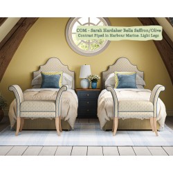 Shown in Julia Brendal Bella Saffron/Olive, Contrast Piped in Harbour Marine with Light Legs