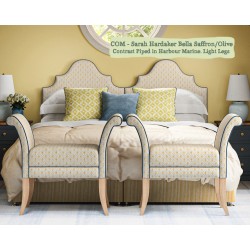 Shown in Julia Brendal Bella Saffron/Olive, Contrast Piped in Harbour Marine with Light Legs