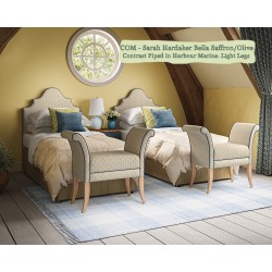 Shown in Julia Brendal Bella Saffron/Olive, Contrast Piped in Harbour Marine with Light Legs