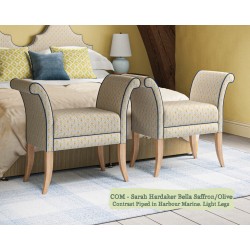 Shown in Julia Brendal Bella Saffron/Olive, Contrast Piped in Harbour Marine with Light Legs