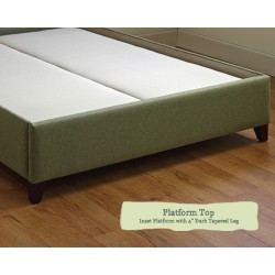 Inset solid mattress support platform.