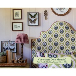 Samson Headboard in Julia Brendel Mia Zing, Contrast Piped Edge in COM