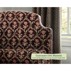 Puffin Daybed in Linwood Maru Hinako Prune, Contrast Piped in COM, High Headend + Footend, With Drawer + Bolsters