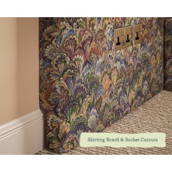 Featuring a skirting board cutout for a flush to wall finish.