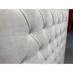 Floor Standing Kingsize Easdale Headboard Flat Velvet Dove EX