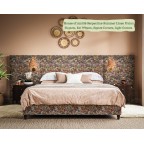 Double Bute Extension Headboard in House of Amitié Serpentine Summer Linen Union