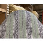 SOLD Super King Samson Headboard Julia Brendel Aztec Chevron Navy/Gunmetal/Emerald DD