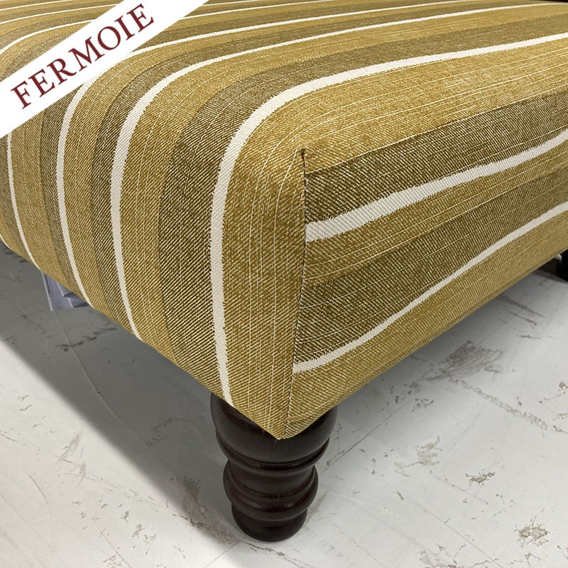 24ins x 32ins Arden Footstool in Fermoie Orchard Stripe 005 EX