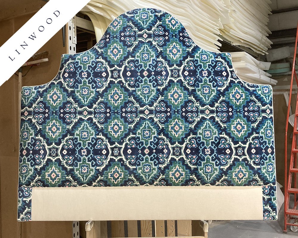 Kingsize Samson Headboard Linwood Kami Seagreen DD