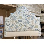 SOLD Kingsize Samson Headboard Linwood Kitty Aqua/Leaf DD