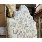 SOLD Kingsize Samson Headboard Linwood Kitty Aqua/Leaf DD