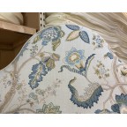 SOLD Kingsize Samson Headboard Linwood Kitty Aqua/Leaf DD