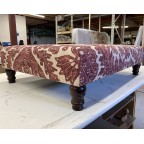 30ins x 40ins Arden Footstool in Lewis & Wood Pomegranate Raspberry DD