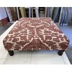 SOLD 30ins x 40ins Arden Footstool in Lewis & Wood Pomegranate Raspberry DD