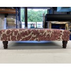 SOLD 30ins x 40ins Arden Footstool in Lewis & Wood Pomegranate Raspberry DD