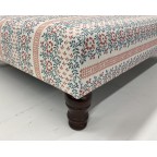 30ins x 40ins Arden Footstool in Charlotte Gaisford Suzanne Red DD