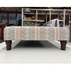30ins x 40ins Arden Footstool in Charlotte Gaisford Suzanne Red DD