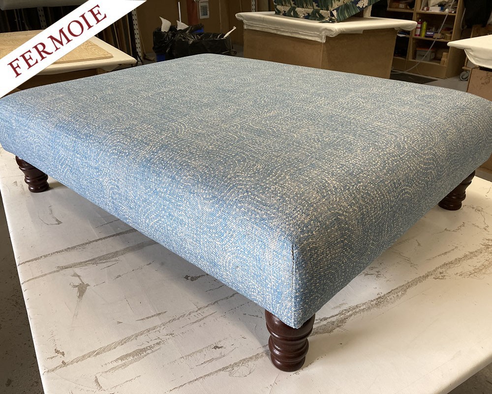 30ins x 40ins Arden Footstool in Fermoie Cloud 011 DD