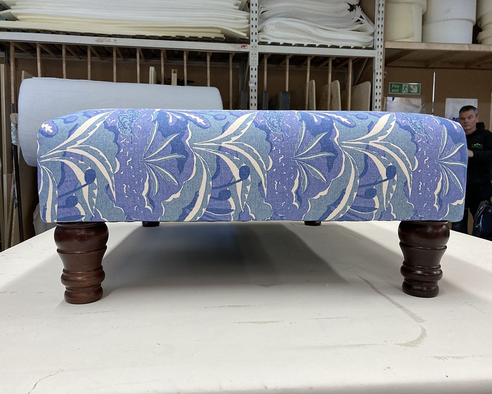 24ins x 32ins Arden Footstool in Fermoie Pangea Blue DD 