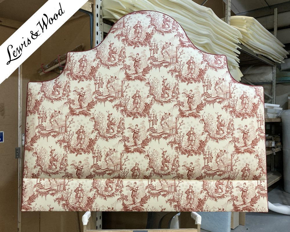  Kingsize Samson Headboard Lewis & Wood Toile Rhone DD